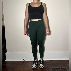 Aerie Offline Real Me 7/8 Green Leggings Side Medium NWT